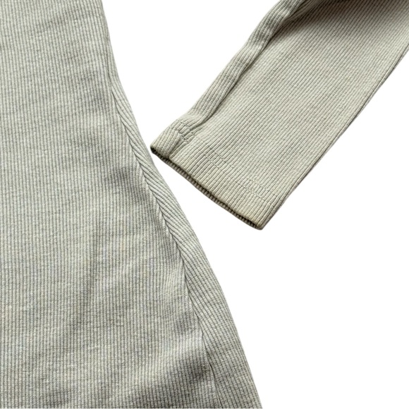 All Things Golden Ribbed Long Sleeve Bodycon Mini Dress XS Beige Neutral‎ Bundle - Picture 7 of 11